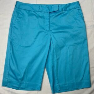 Jones New York Signature Women’s Bermuda Shorts Size 4 Blue Stretch Cotton